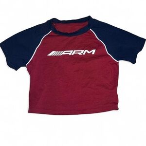 Dazy red & navy baby tee